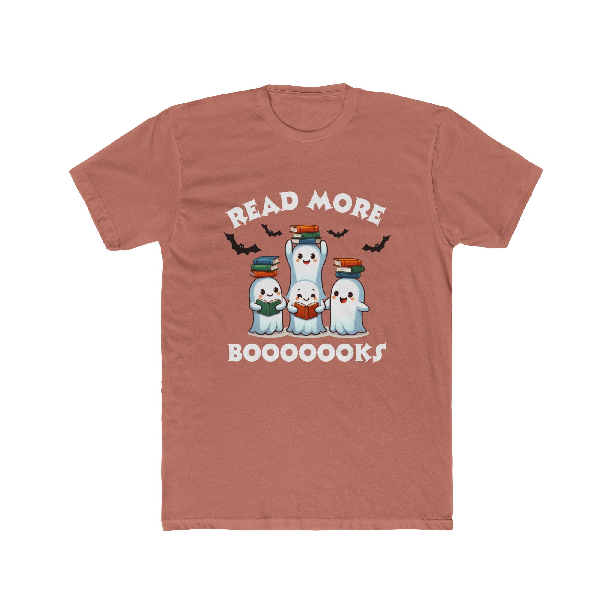 Ghost Family Halloween T‑Shirt — Cute Stacked Ghosts with Bats