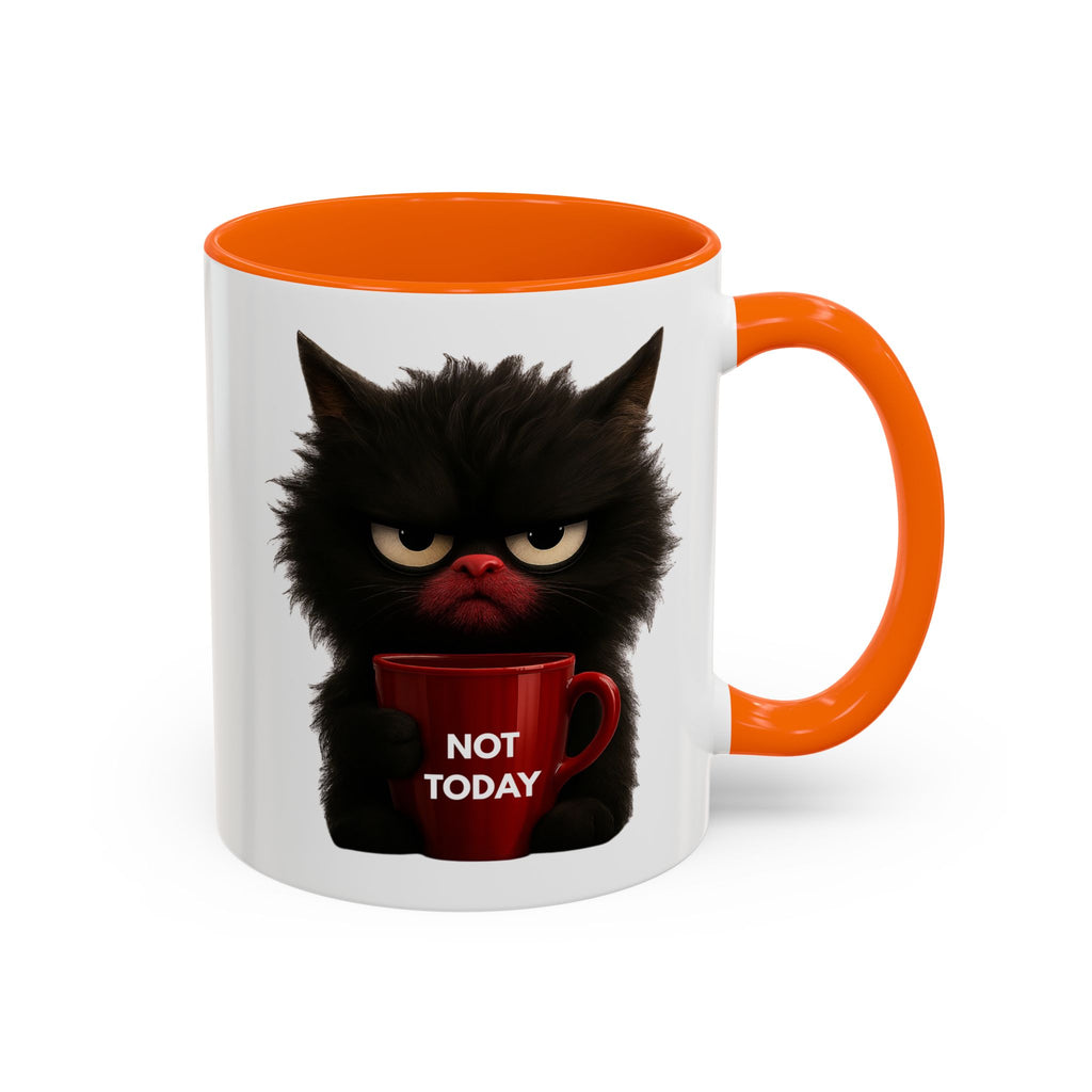 Black Cat Coffee Mug — Cute Kitty Accent Mug (11/15 oz)