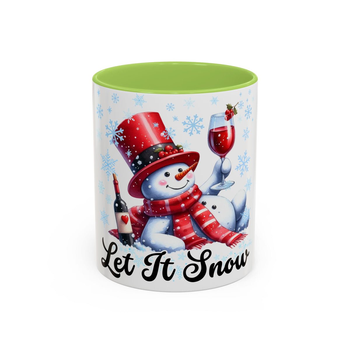 Let It Snow Snowman Holiday Coffee Mug — Festive 11/15oz Accent Mug
