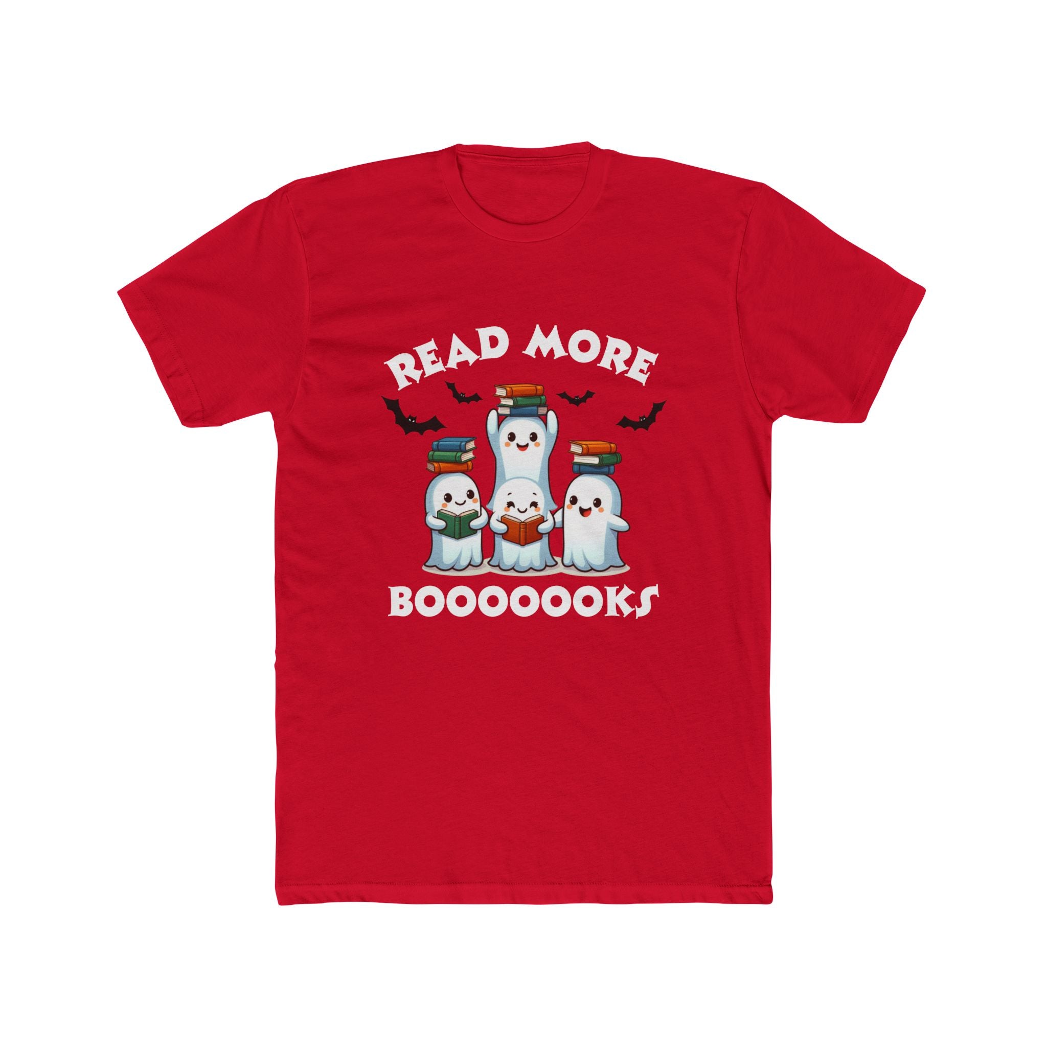 Ghost Family Halloween T‑Shirt — Cute Stacked Ghosts with Bats
