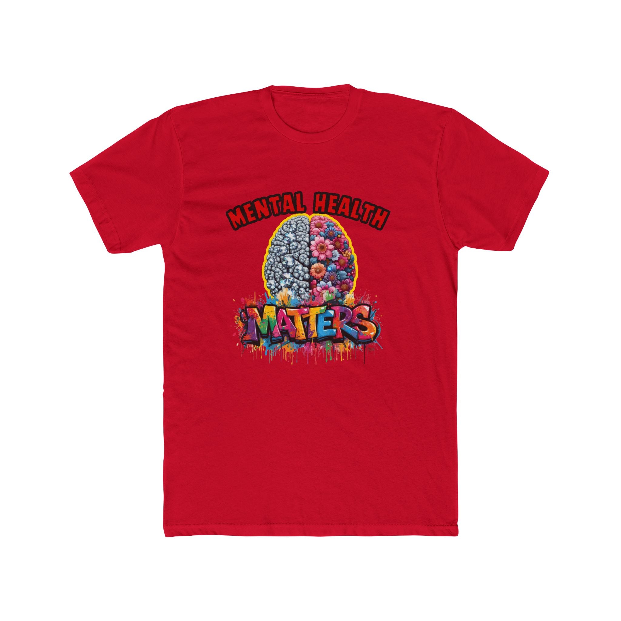 Mental Health Matters T-Shirt — Colorful Brain Awareness Tee