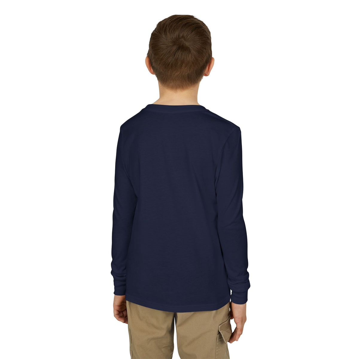 Youth Long Sleeve Tee — "Spooky & Fabulous" Halloween Cat Pumpkin Design