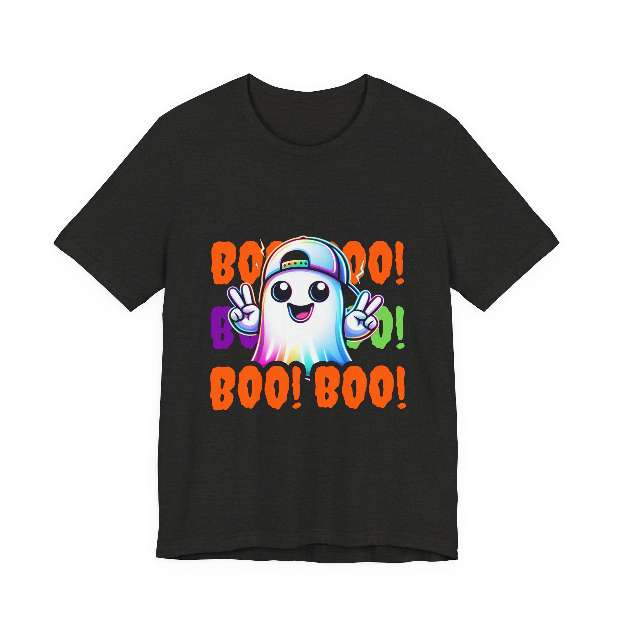 Ghost Graphic Tee — "Boo! Boo! Boo!" Cute Halloween Shirt
