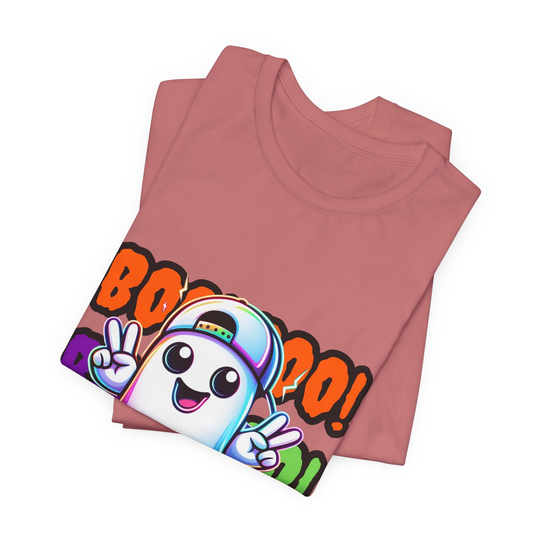 Ghost Graphic Tee — "Boo! Boo! Boo!" Cute Halloween Shirt