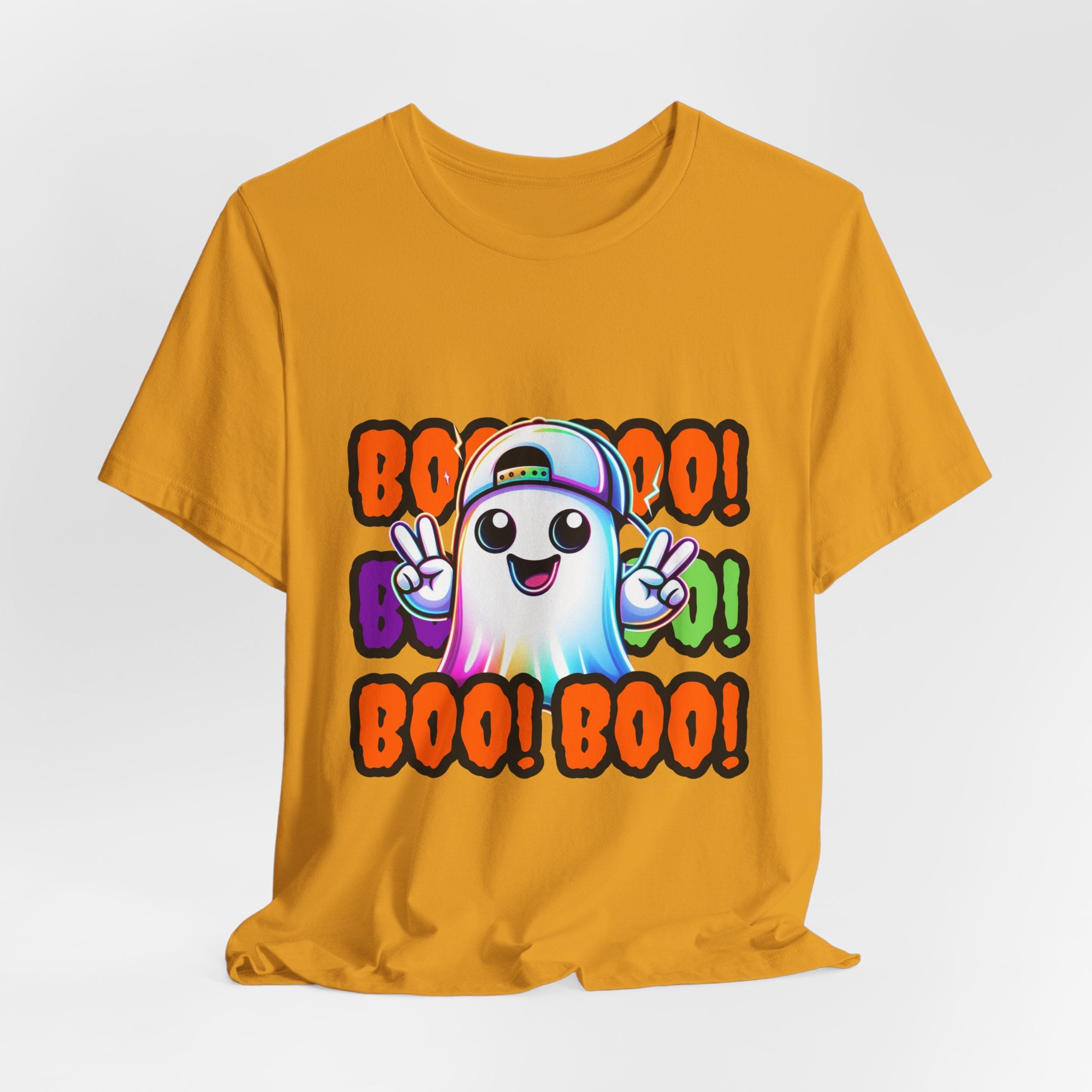 Ghost Graphic Tee — "Boo! Boo! Boo!" Cute Halloween Shirt