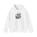 Cute Skeleton Drinking Coffee Hoodie — Kawaii Skull Coffee Pullover