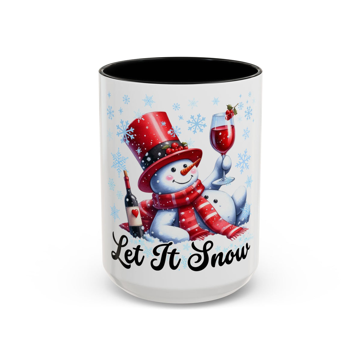 Let It Snow Snowman Holiday Coffee Mug — Festive 11/15oz Accent Mug