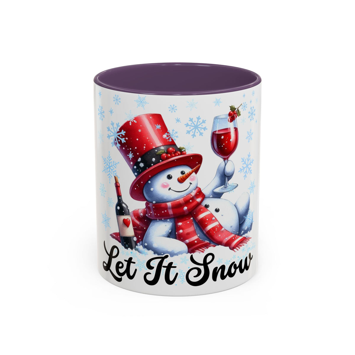 Let It Snow Snowman Holiday Coffee Mug — Festive 11/15oz Accent Mug