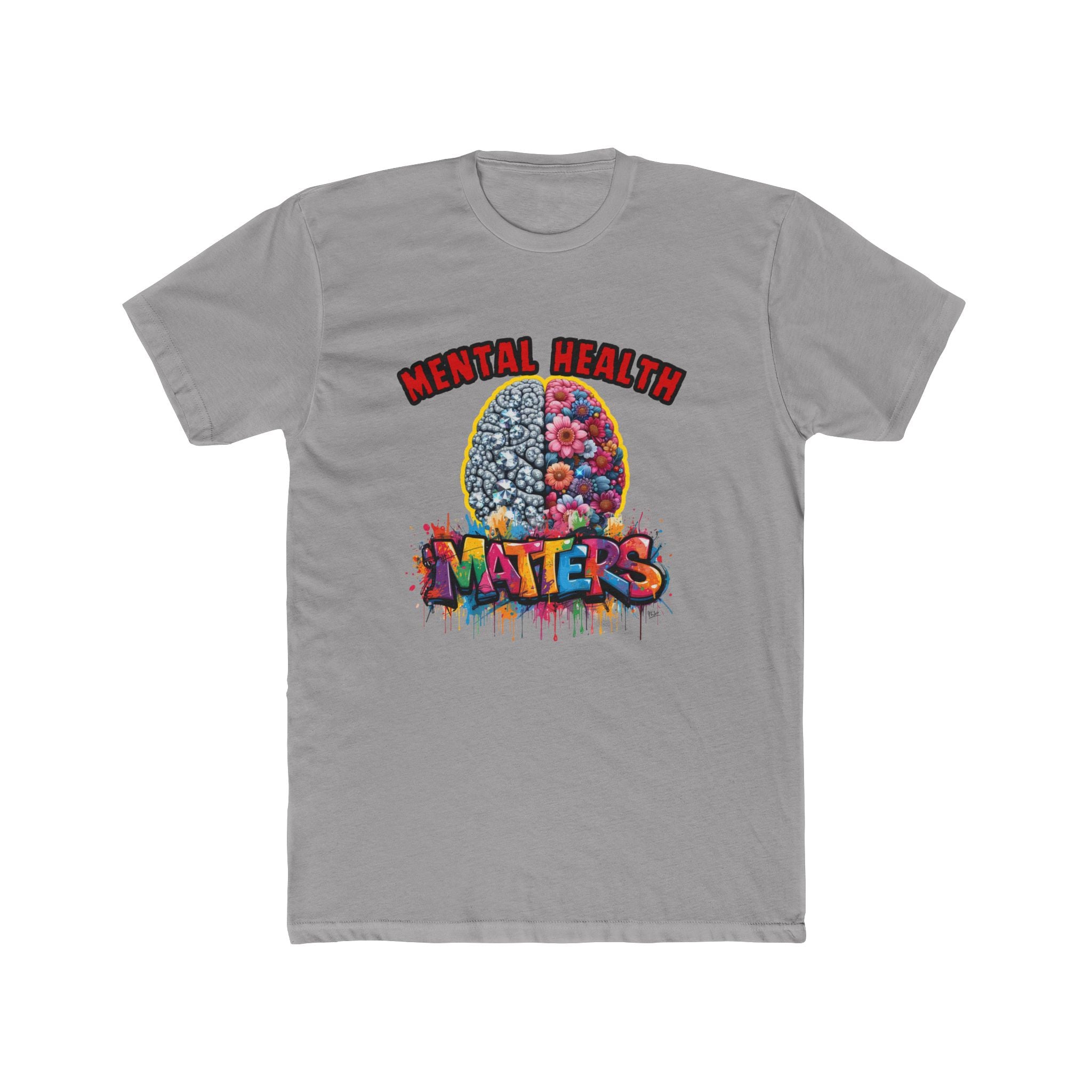 Mental Health Matters T-Shirt — Colorful Brain Awareness Tee