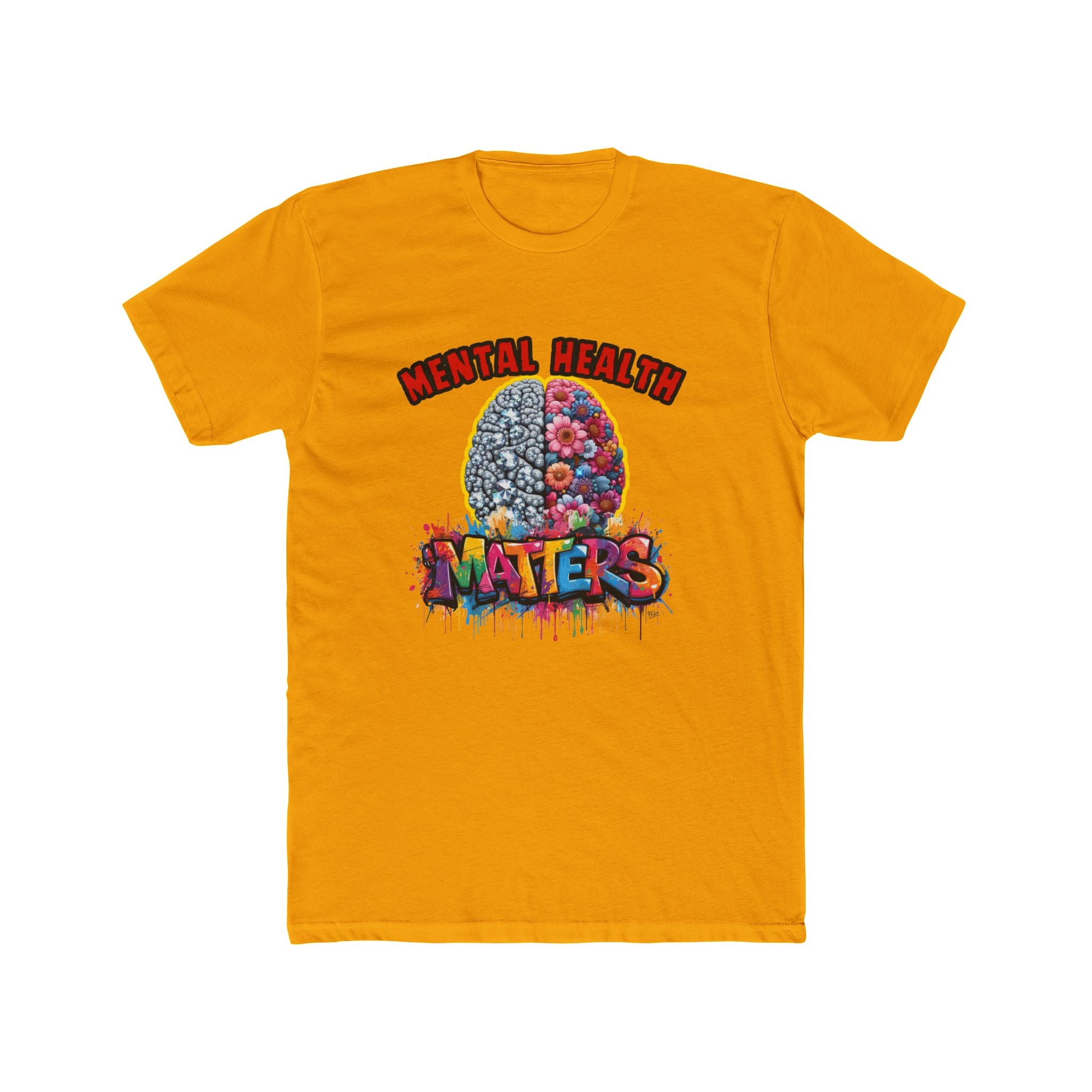 Mental Health Matters T-Shirt — Colorful Brain Awareness Tee