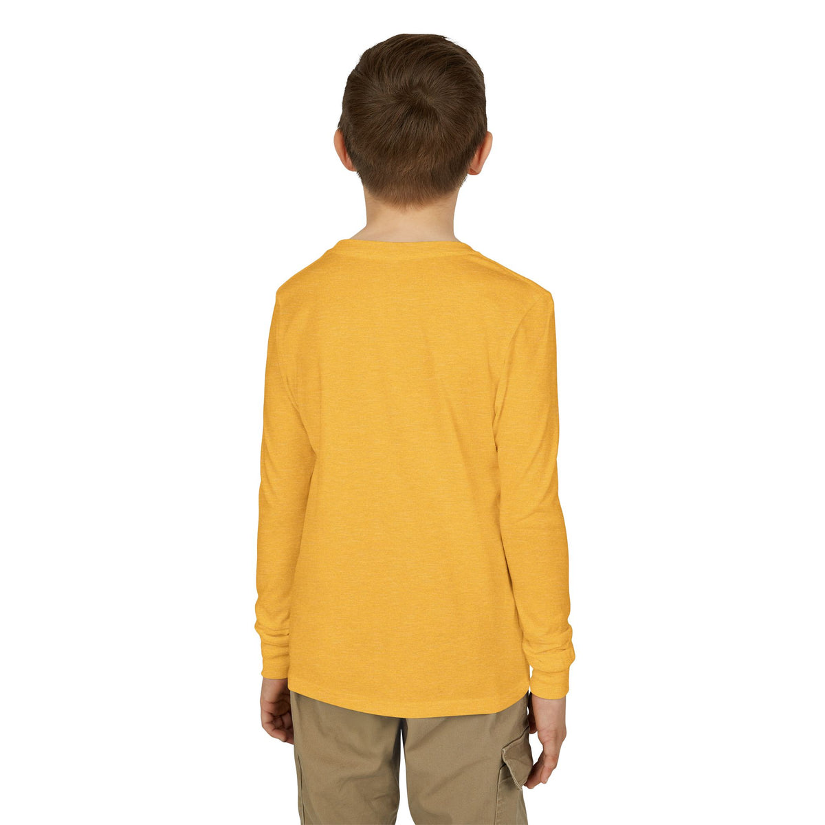Youth Long Sleeve Tee — "Spooky & Fabulous" Halloween Cat Pumpkin Design