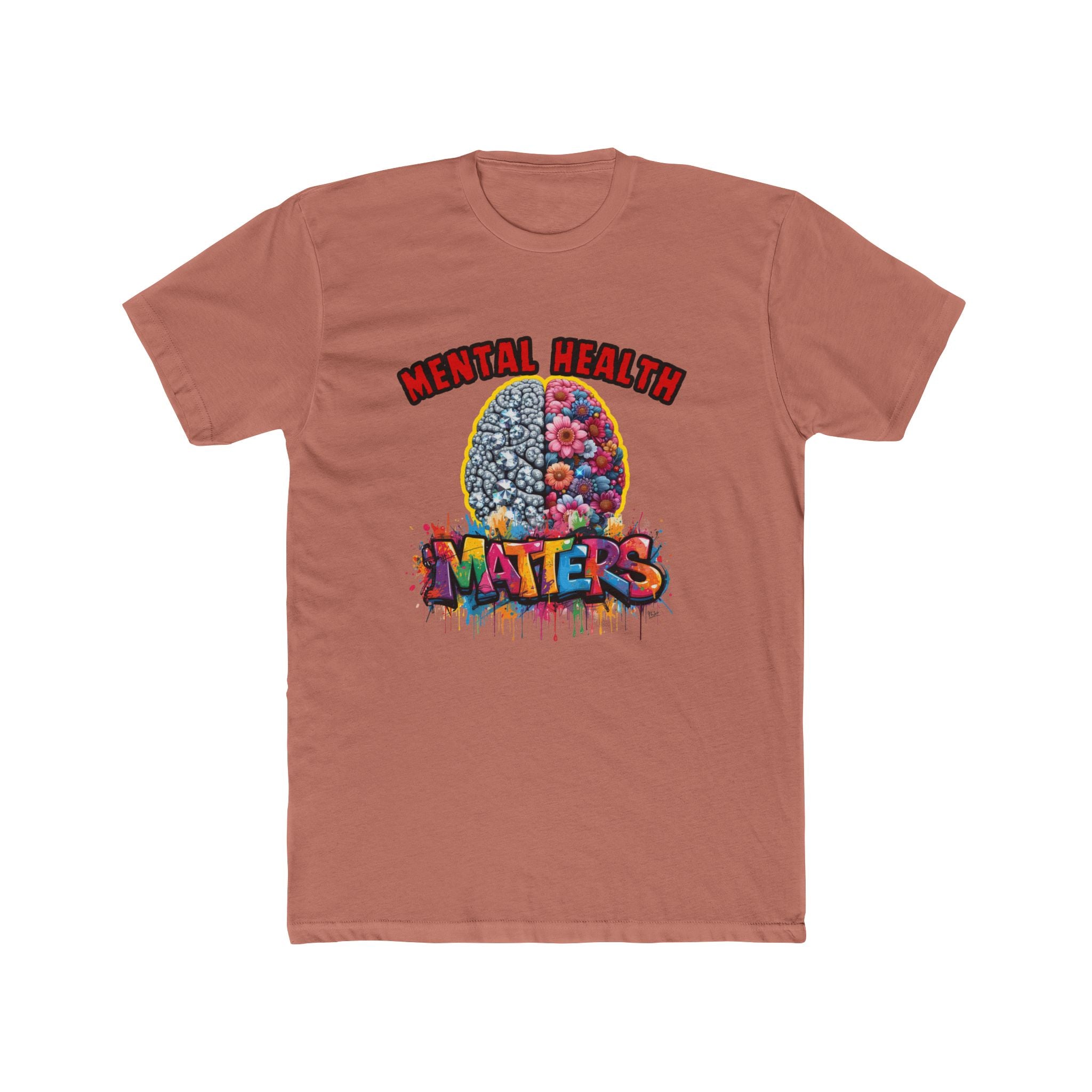 Mental Health Matters T-Shirt — Colorful Brain Awareness Tee