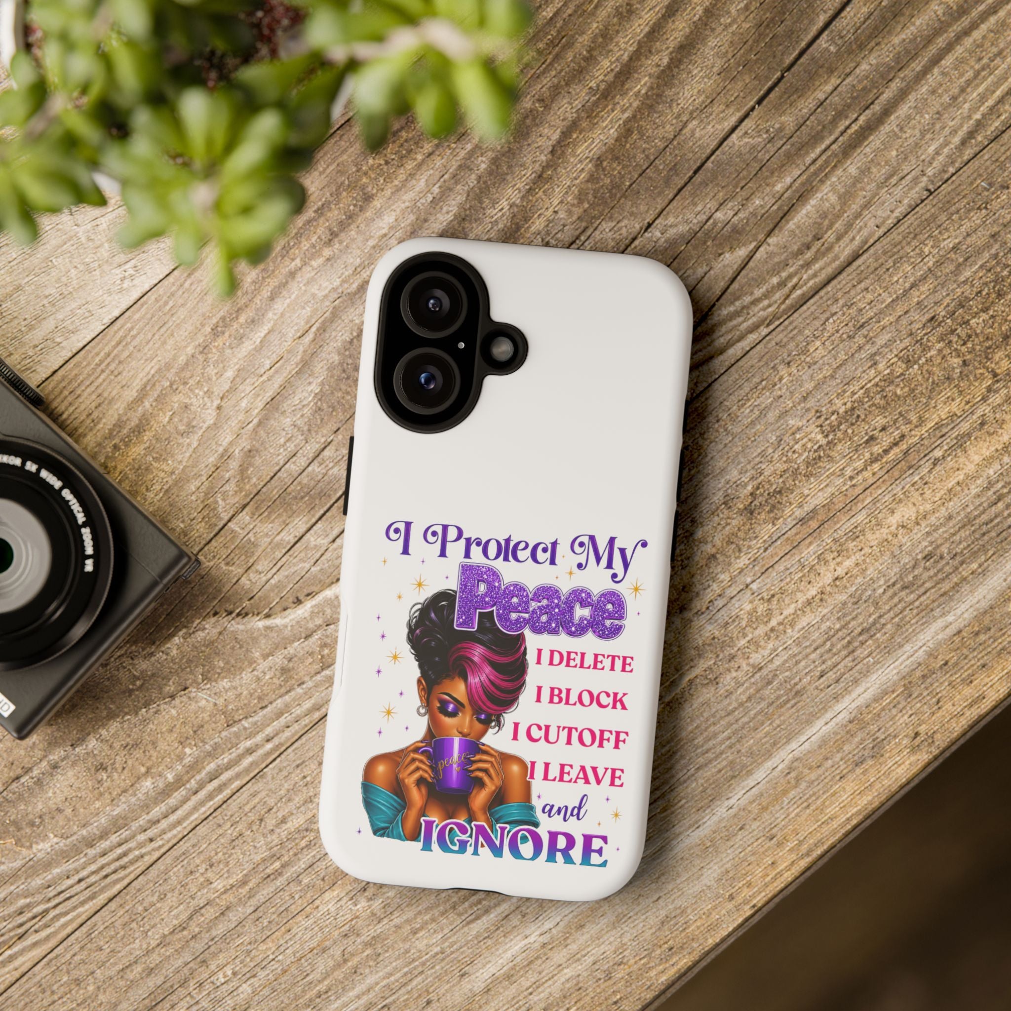 Phone Case — "I Protect My Peace" Bold Protective Phone Cover