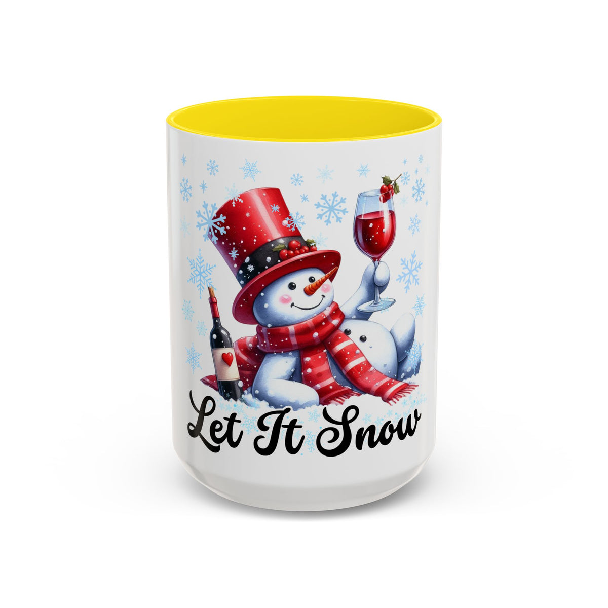 Let It Snow Snowman Holiday Coffee Mug — Festive 11/15oz Accent Mug