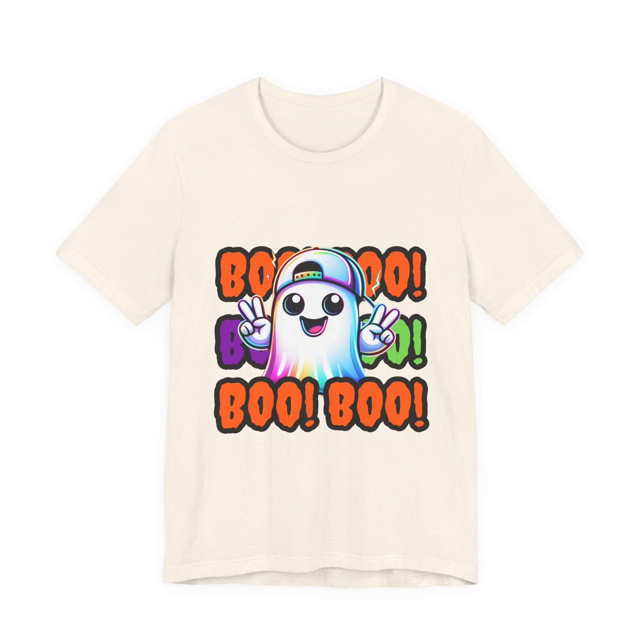 Ghost Graphic Tee — "Boo! Boo! Boo!" Cute Halloween Shirt