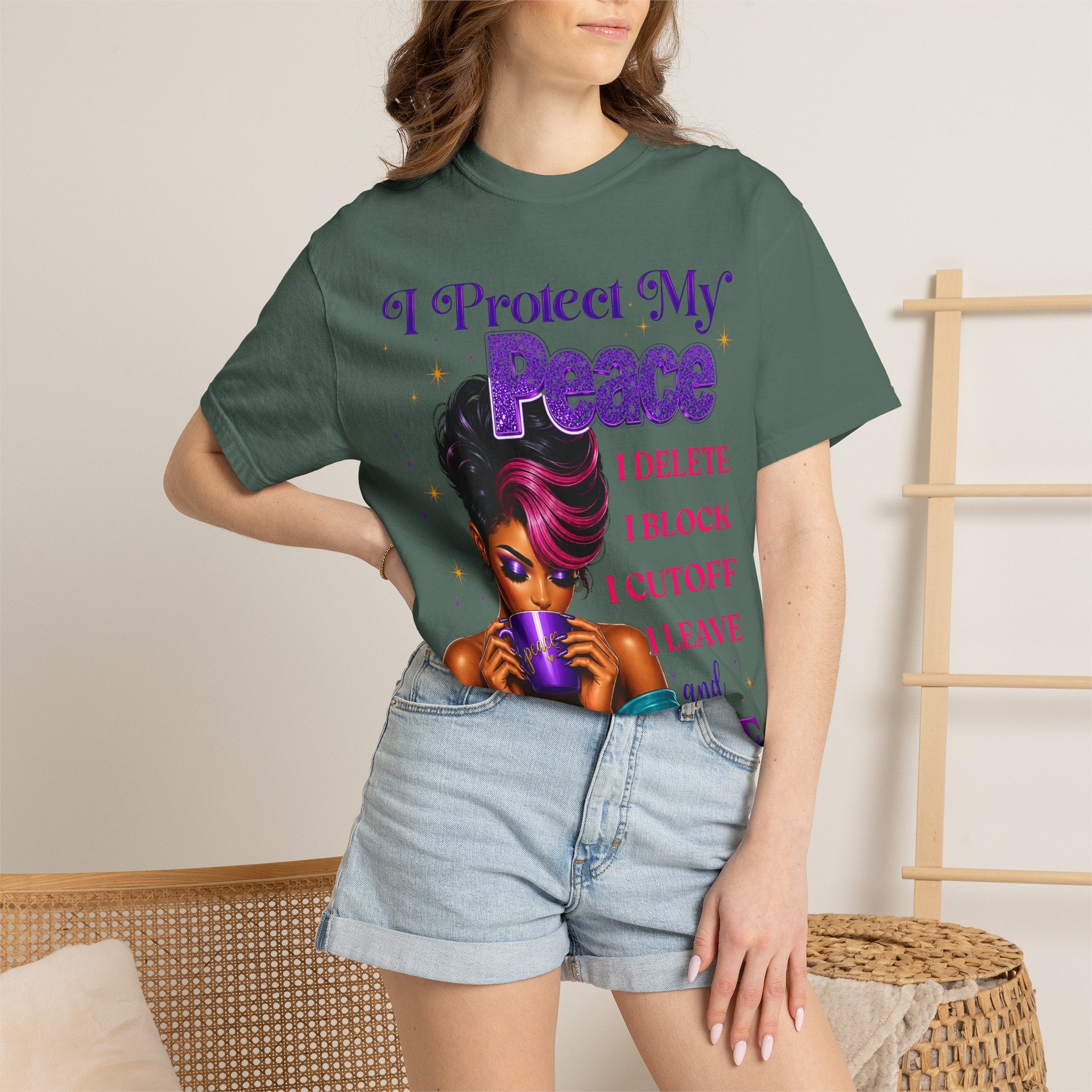 I Protect My Peace T-Shirt — Bold Self-Care Graphic Tee