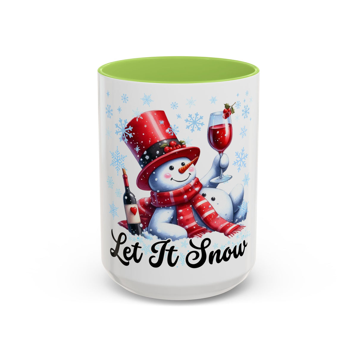 Let It Snow Snowman Holiday Coffee Mug — Festive 11/15oz Accent Mug
