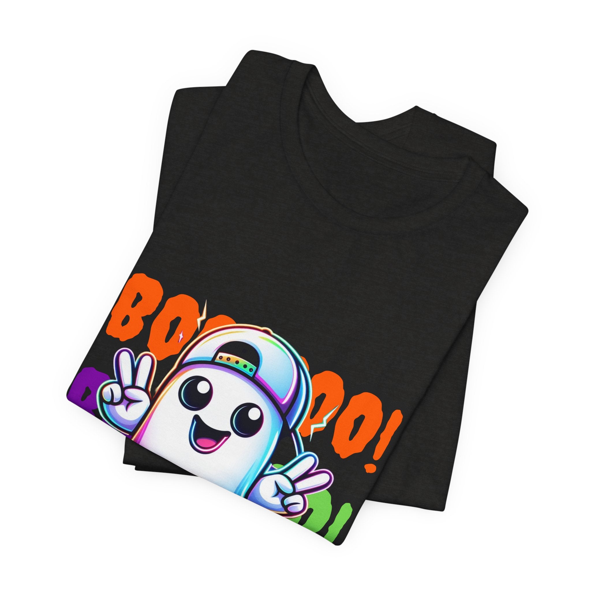 Ghost Graphic Tee — "Boo! Boo! Boo!" Cute Halloween Shirt