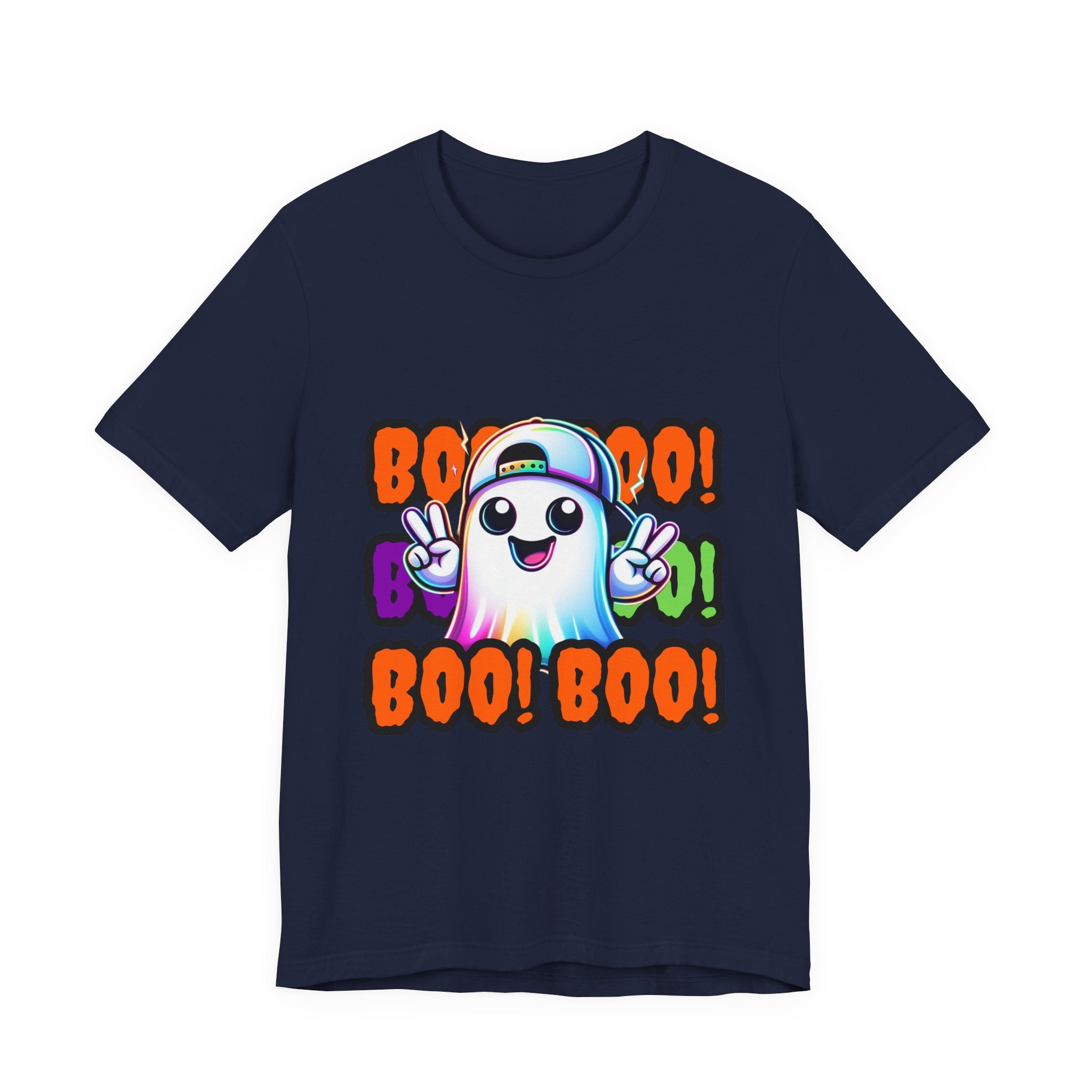 Ghost Graphic Tee — "Boo! Boo! Boo!" Cute Halloween Shirt