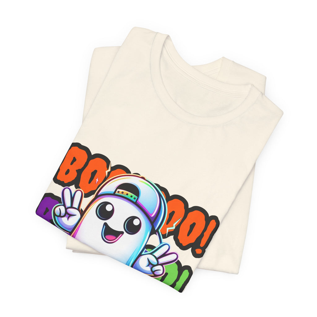 Ghost Graphic Tee — "Boo! Boo! Boo!" Cute Halloween Shirt