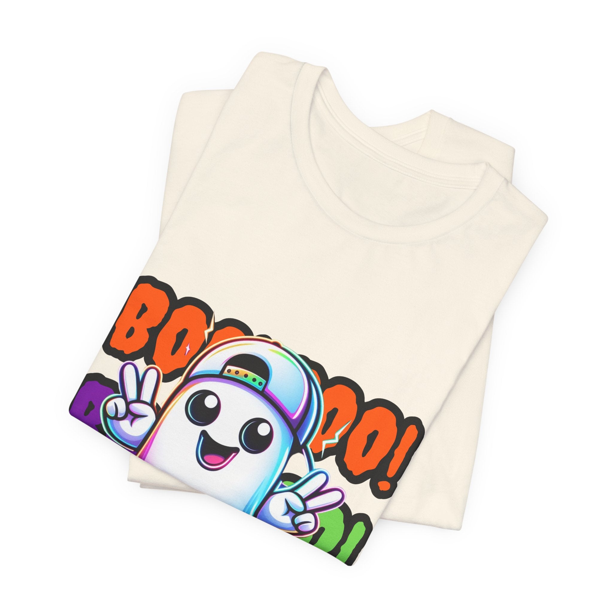 Ghost Graphic Tee — "Boo! Boo! Boo!" Cute Halloween Shirt