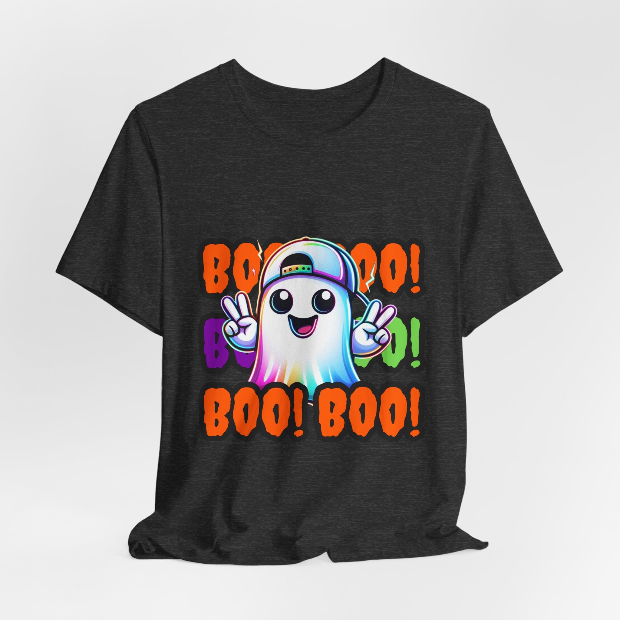 Ghost Graphic Tee — "Boo! Boo! Boo!" Cute Halloween Shirt