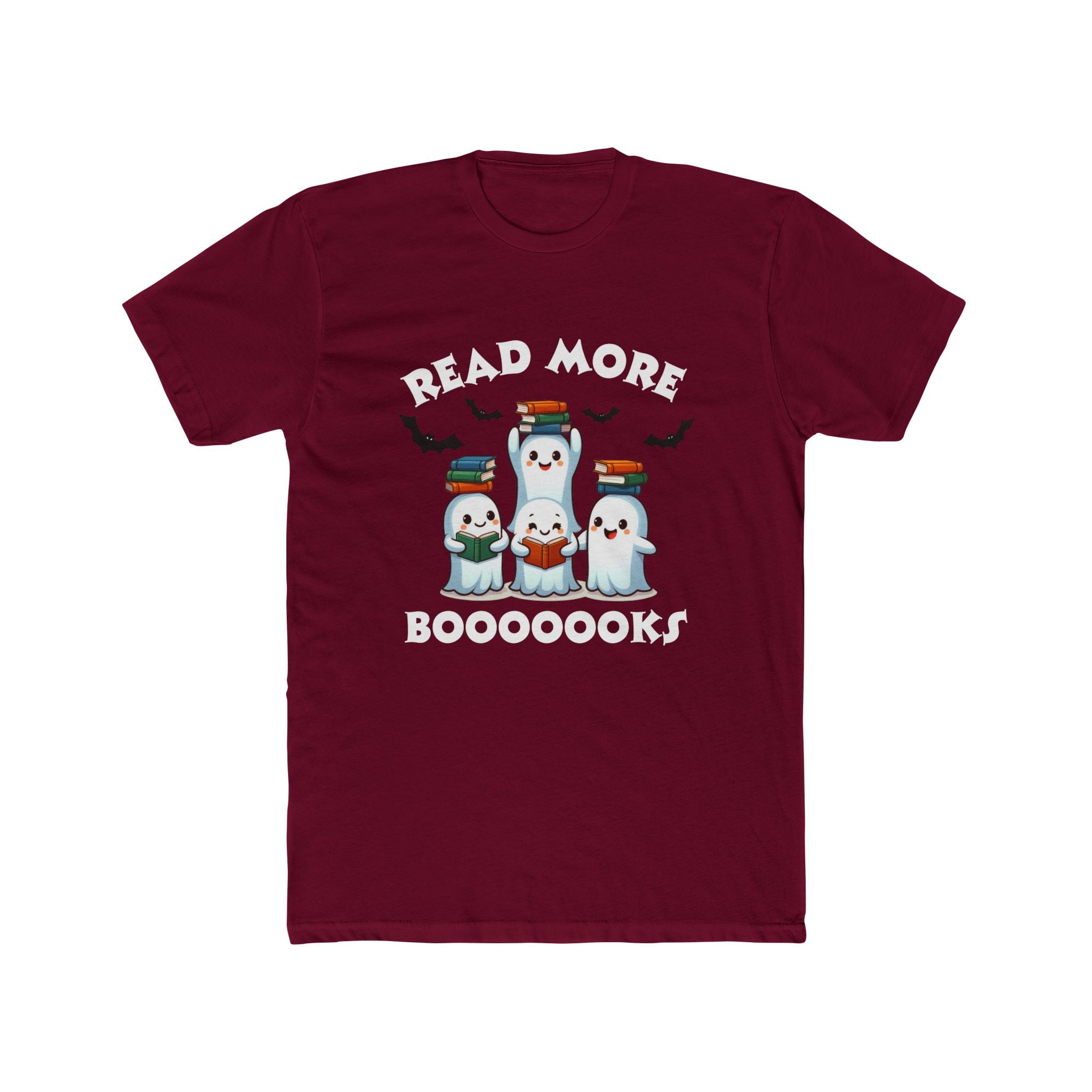 Ghost Family Halloween T‑Shirt — Cute Stacked Ghosts with Bats