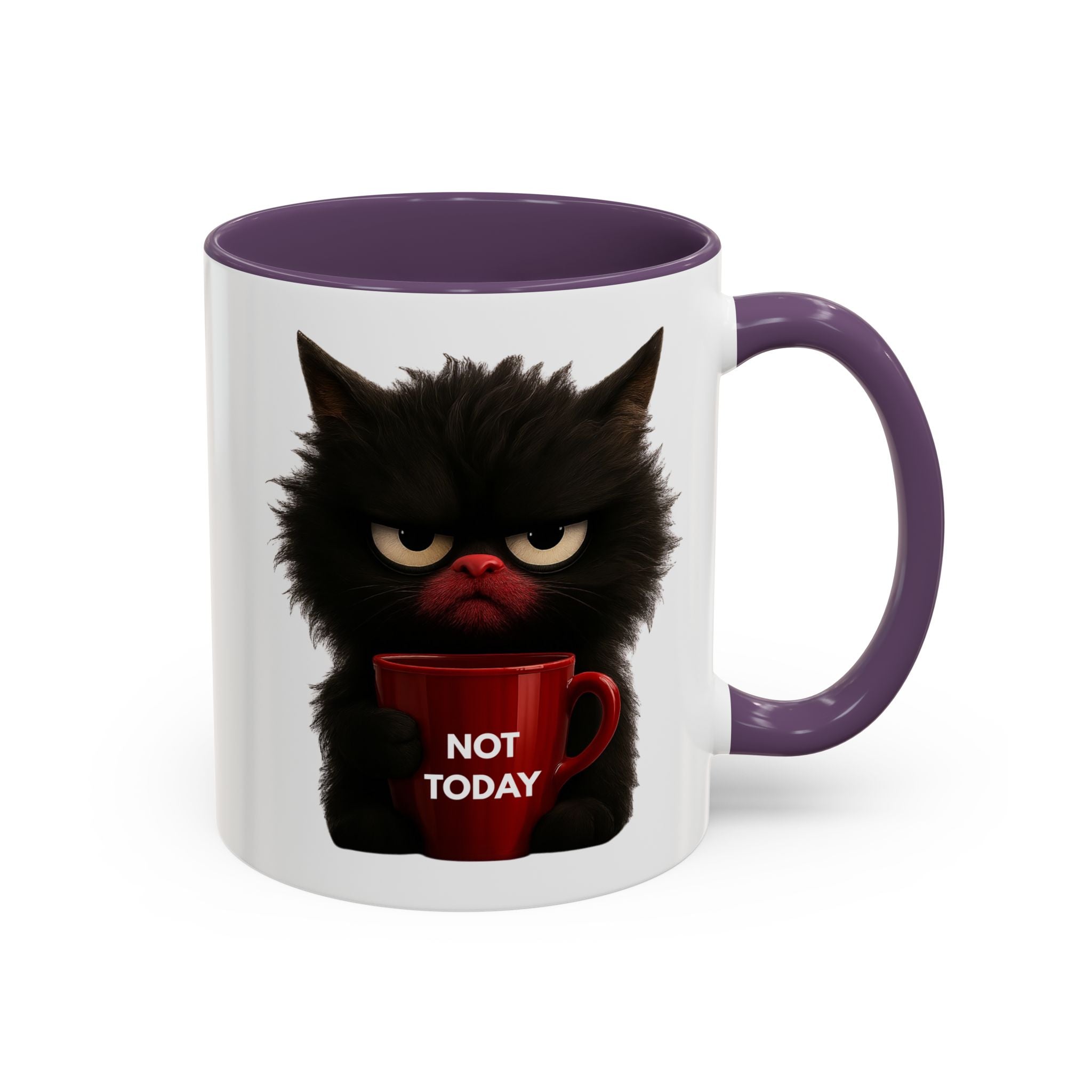 Black Cat Coffee Mug — Cute Kitty Accent Mug (11/15 oz)