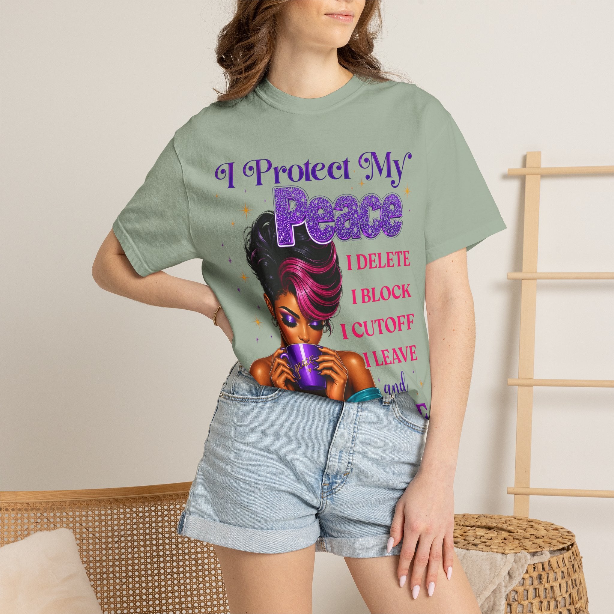 I Protect My Peace T-Shirt — Bold Self-Care Graphic Tee