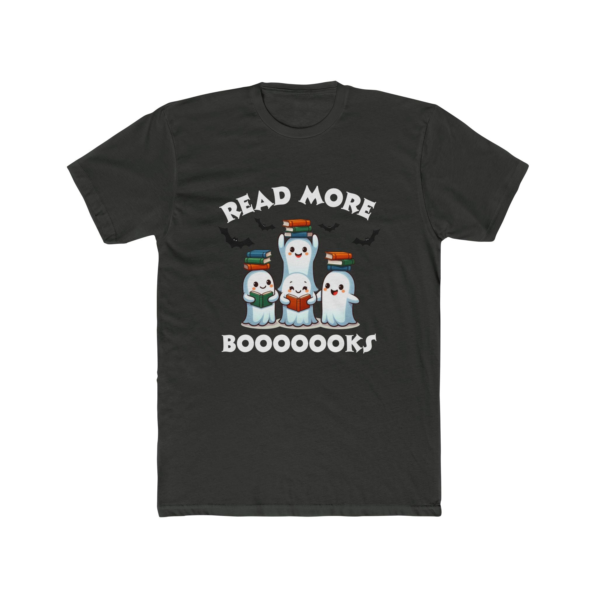 Ghost Family Halloween T‑Shirt — Cute Stacked Ghosts with Bats
