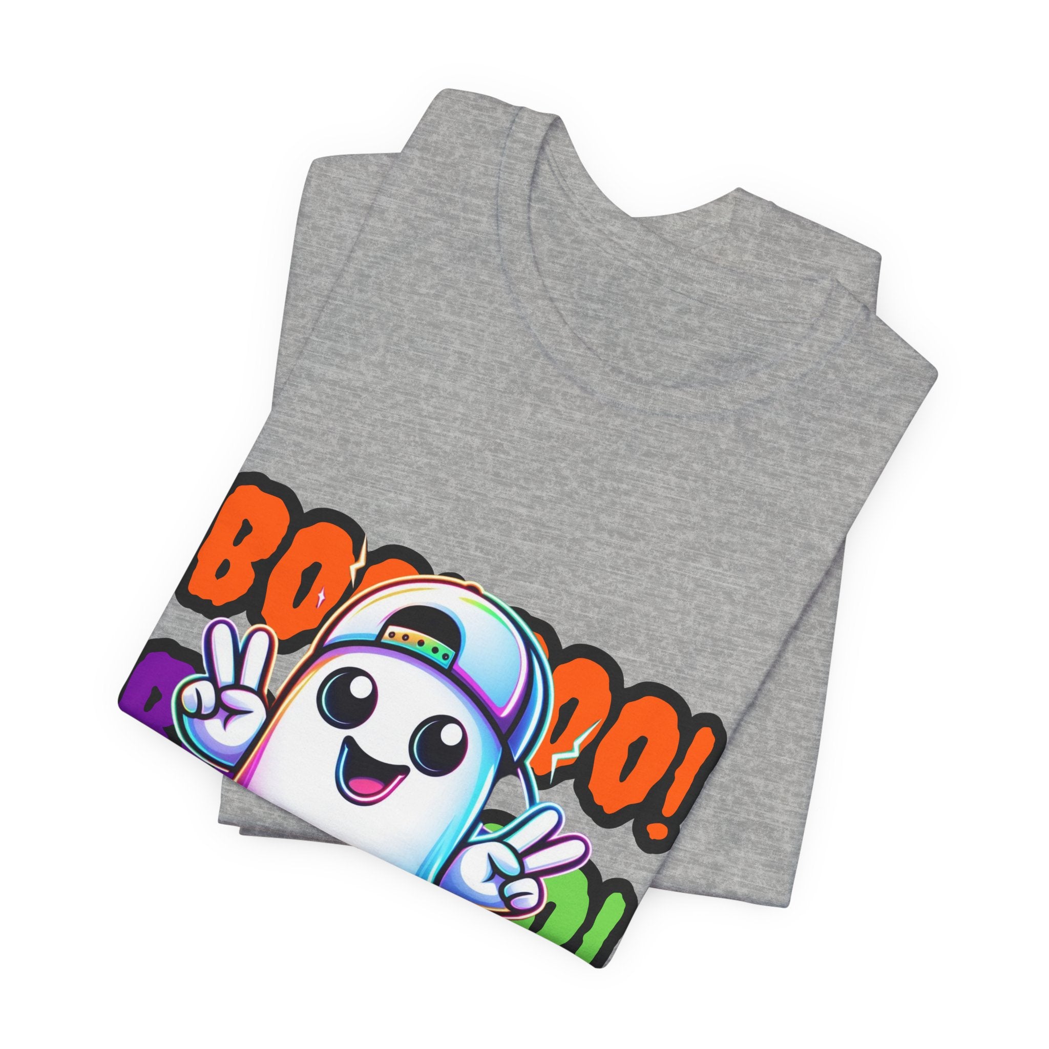 Ghost Graphic Tee — "Boo! Boo! Boo!" Cute Halloween Shirt