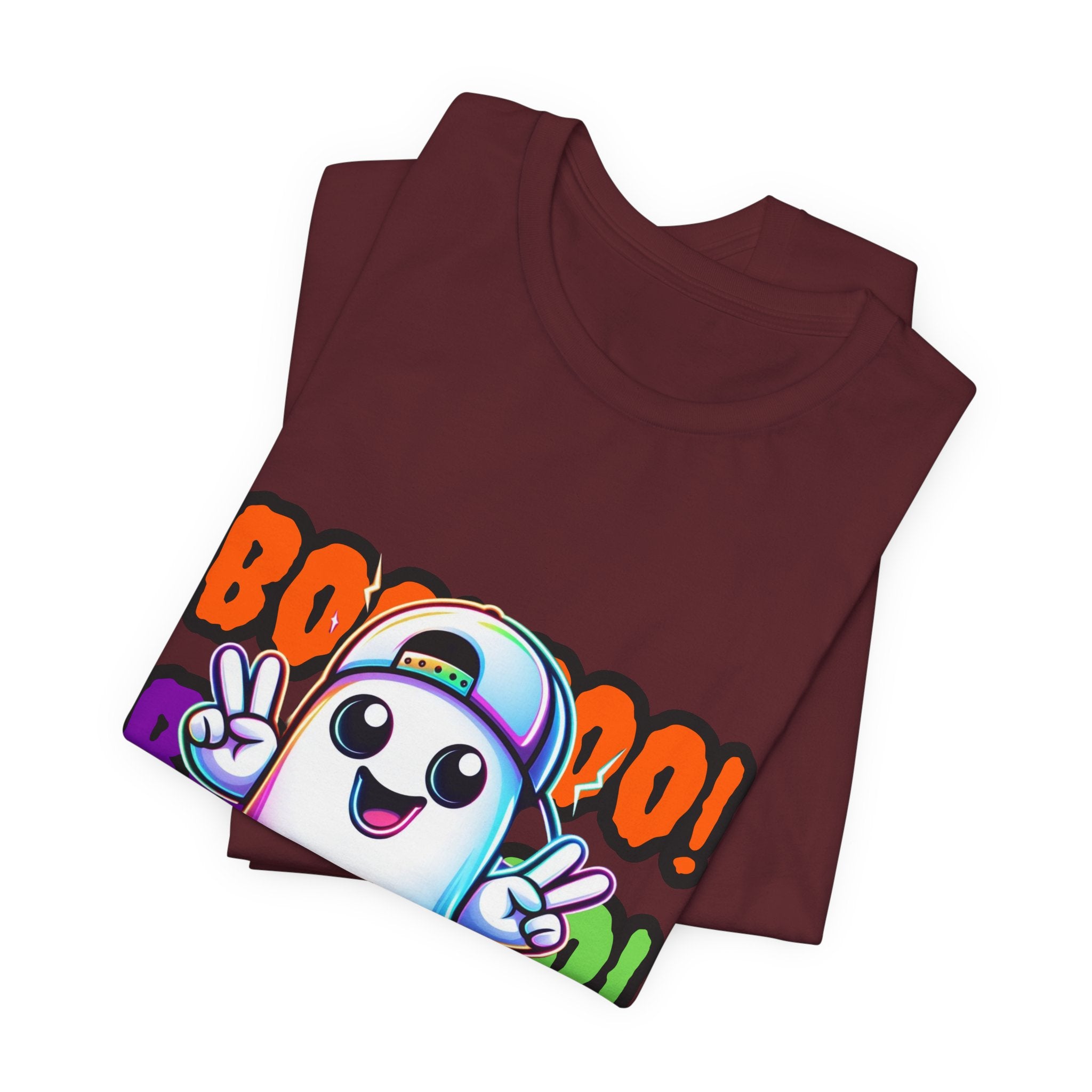 Ghost Graphic Tee — "Boo! Boo! Boo!" Cute Halloween Shirt