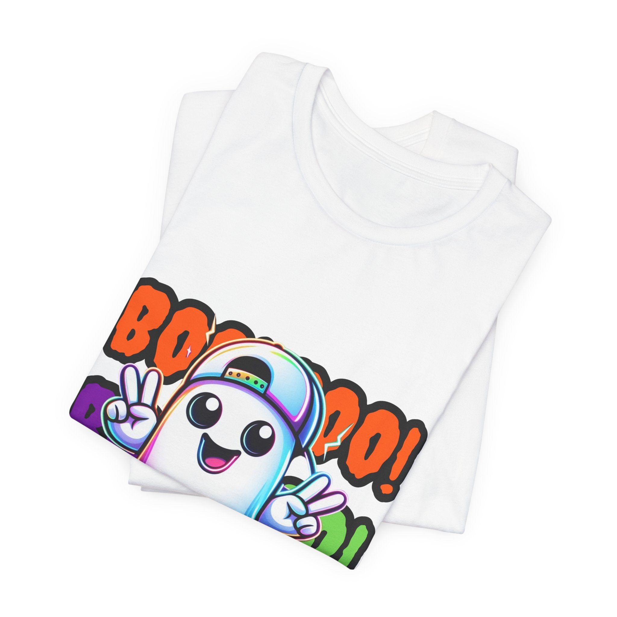 Ghost Graphic Tee — "Boo! Boo! Boo!" Cute Halloween Shirt