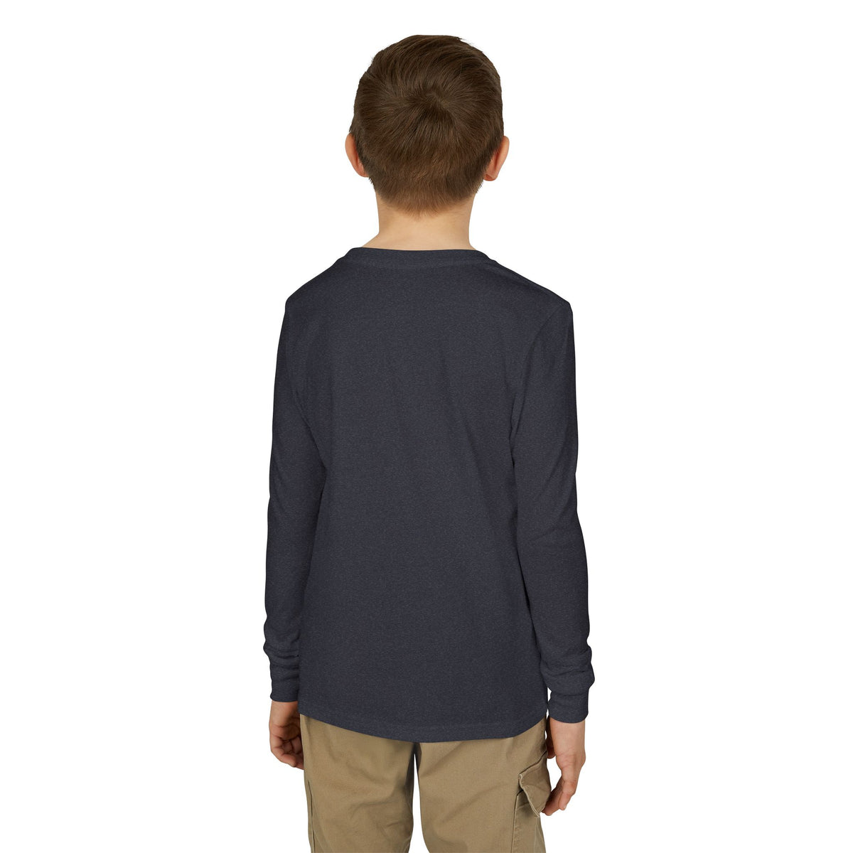 Youth Long Sleeve Tee — "Spooky & Fabulous" Halloween Cat Pumpkin Design