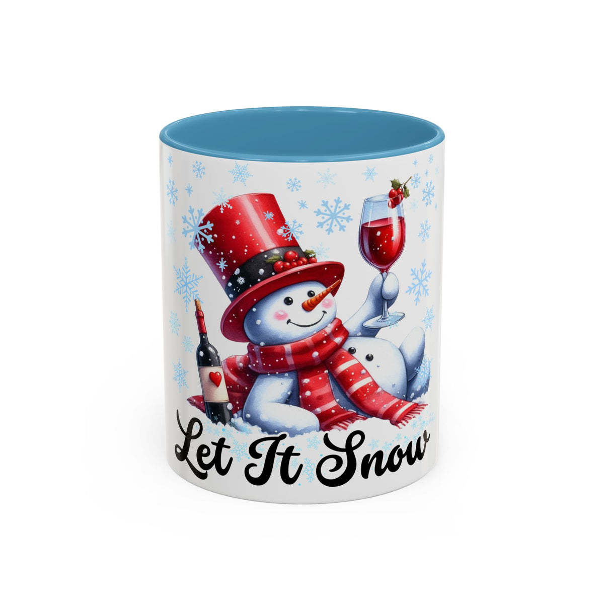 Let It Snow Snowman Holiday Coffee Mug — Festive 11/15oz Accent Mug
