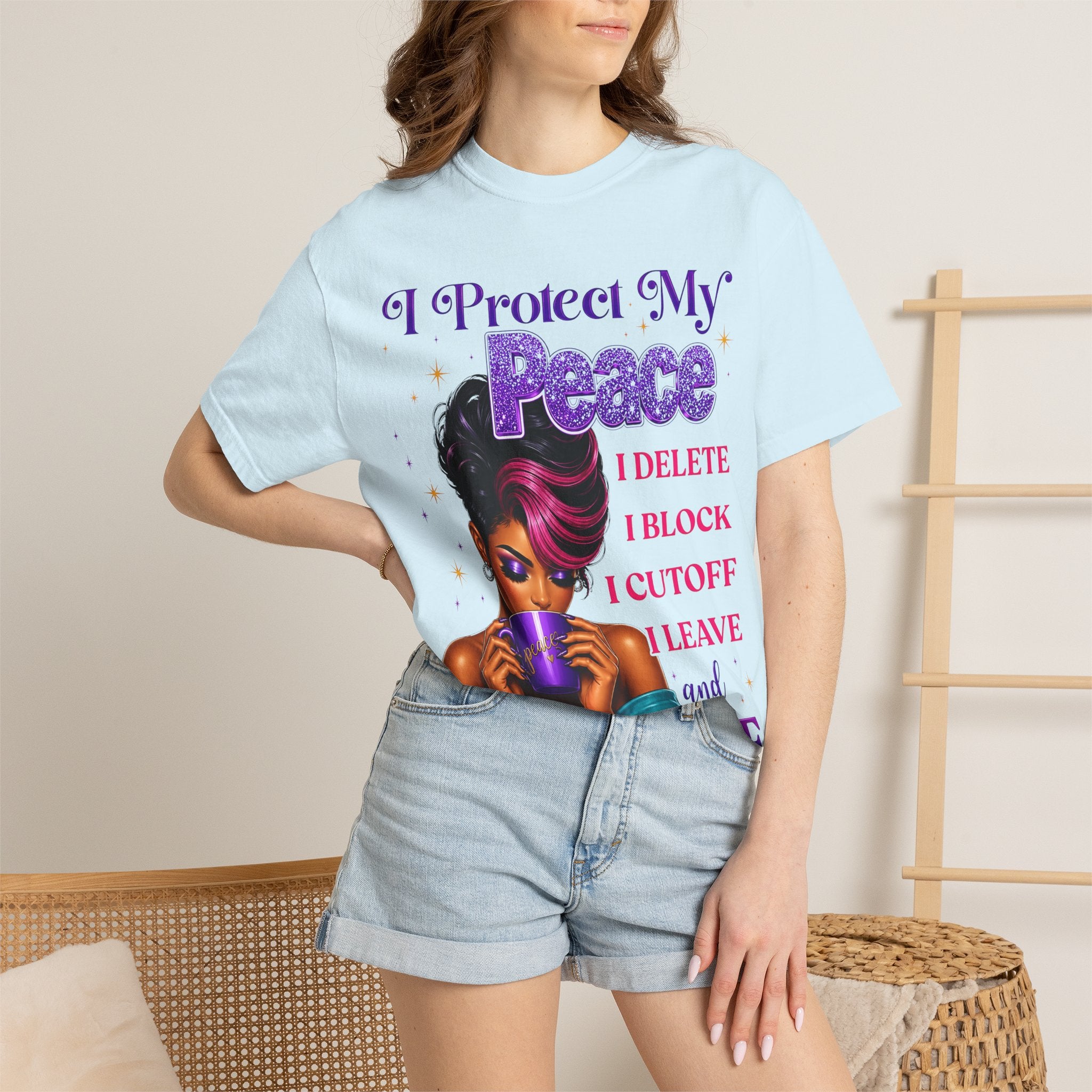 I Protect My Peace T-Shirt — Bold Self-Care Graphic Tee
