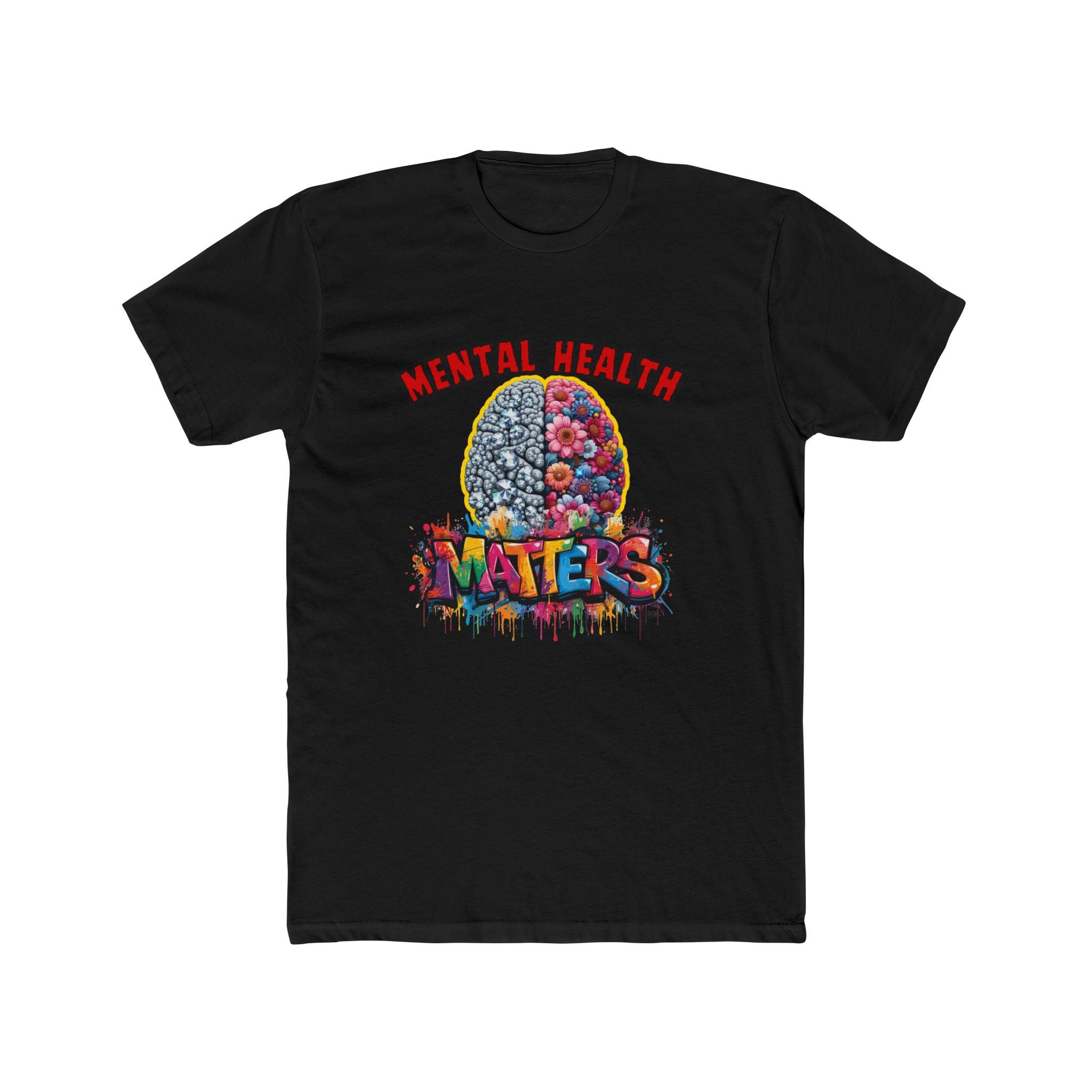 Mental Health Matters T-Shirt — Colorful Brain Awareness Tee