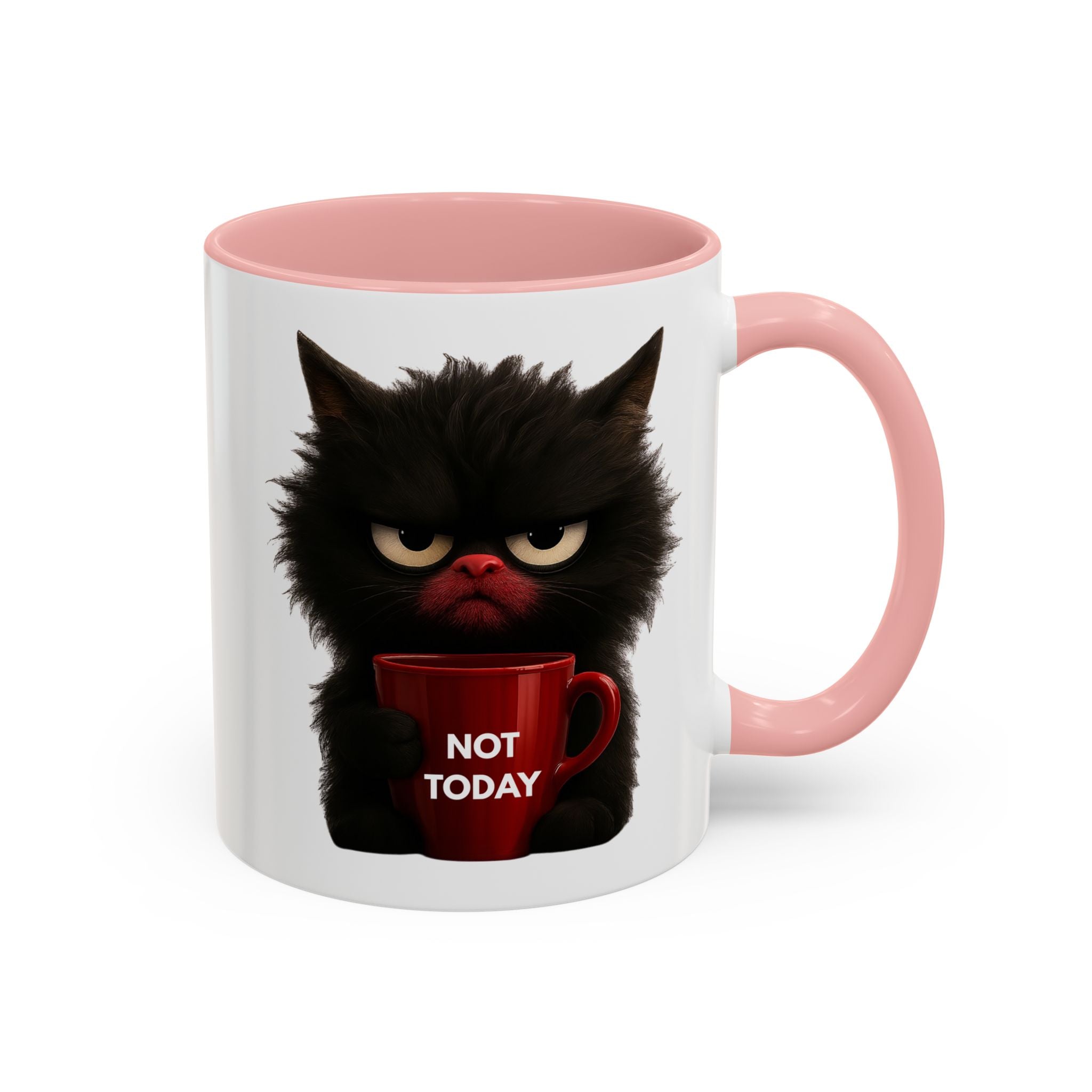 Black Cat Coffee Mug — Cute Kitty Accent Mug (11/15 oz)