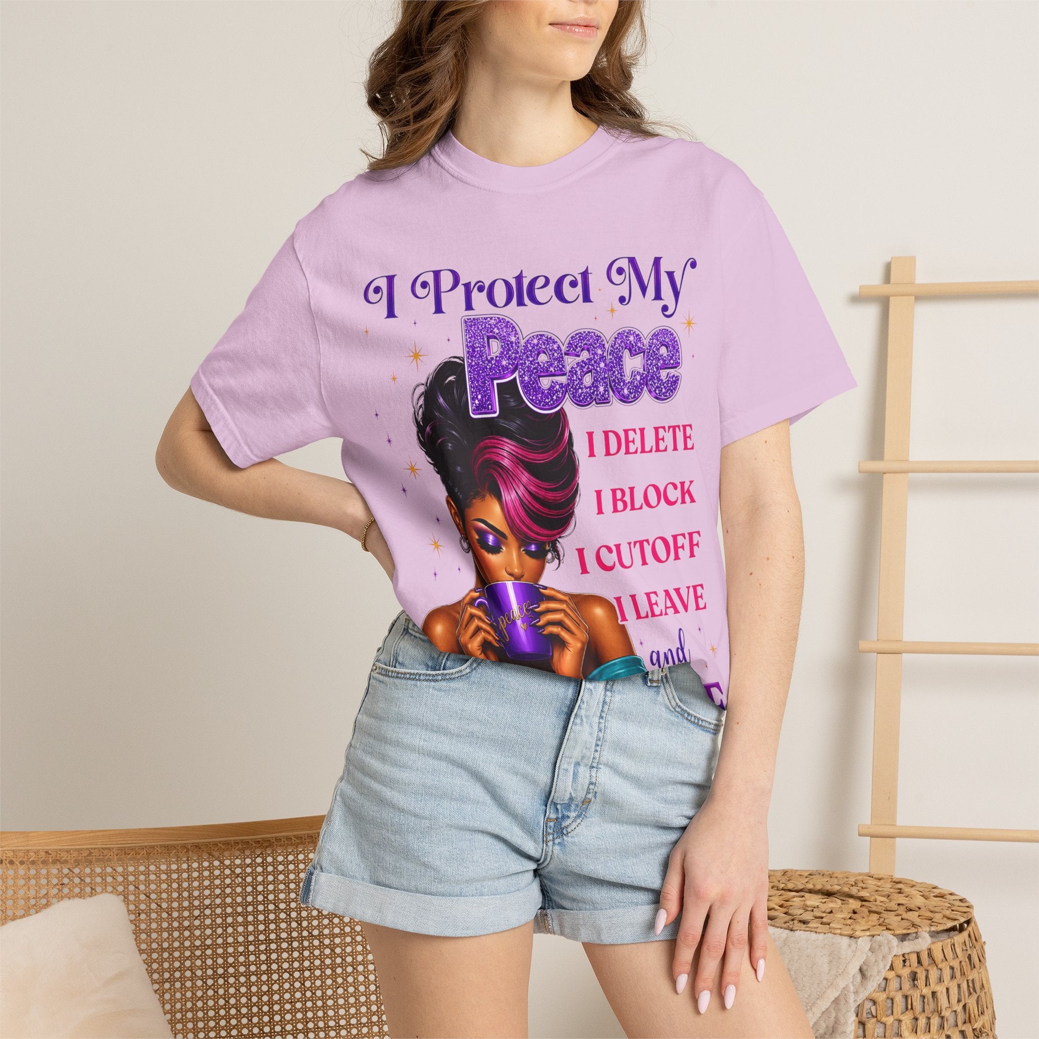 I Protect My Peace T-Shirt — Bold Self-Care Graphic Tee